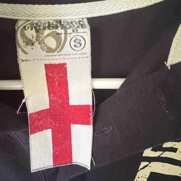 Mens Size Small England Victorious One Goal One Team One Nation Navy Polo Shirt - Picture 3 of 8